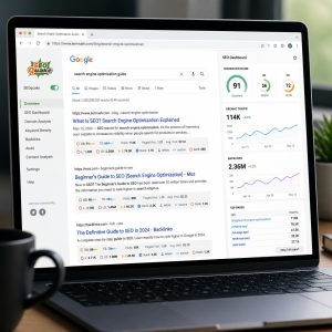 Featured-image-showing-a-laptop-screen-displaying-an-SEO-dashboard-with-SEOquake-browser-extension-interface-and-search-results-professional-and-modern-design-with-data-visualization-elements